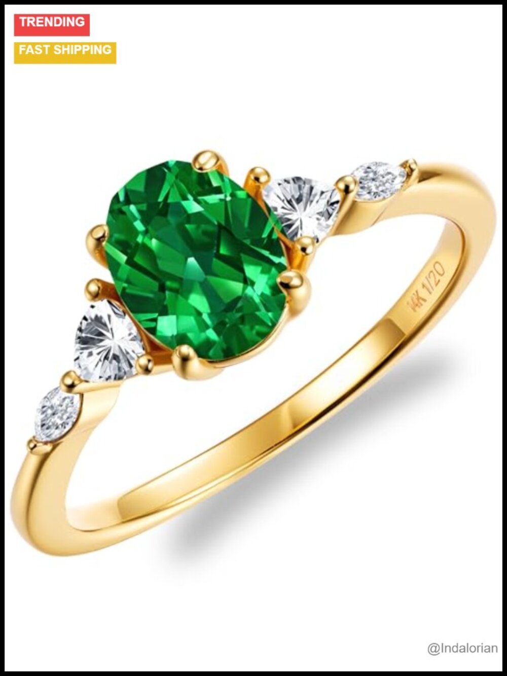 1.5ct Moissanite Oval Engagement Ring 14k Gold Vermeil S925 Silver